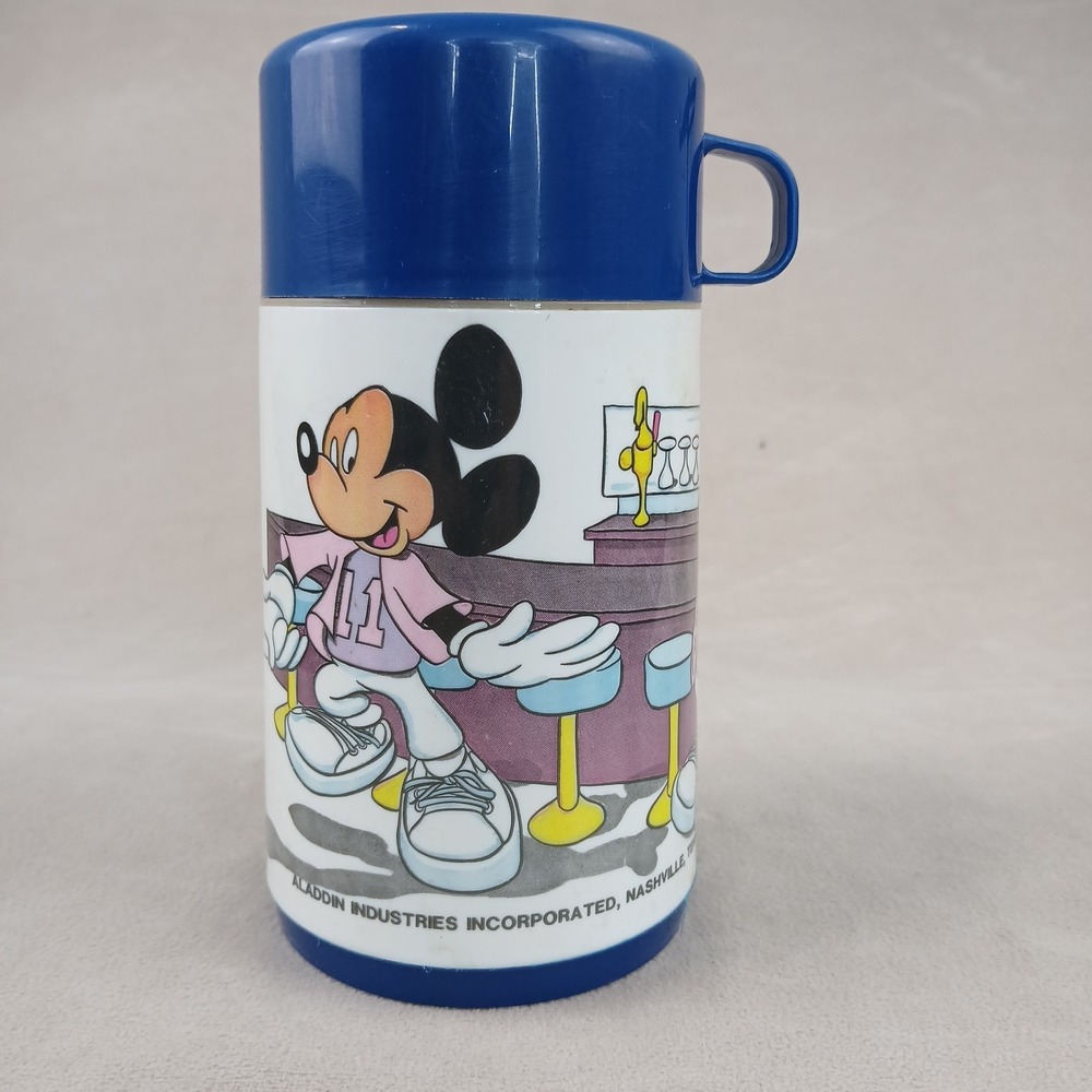 Vintage Aladdin 8 Oz Mickey & Minnie Thermos‎ 1970s USA 50s Theme Jukebox